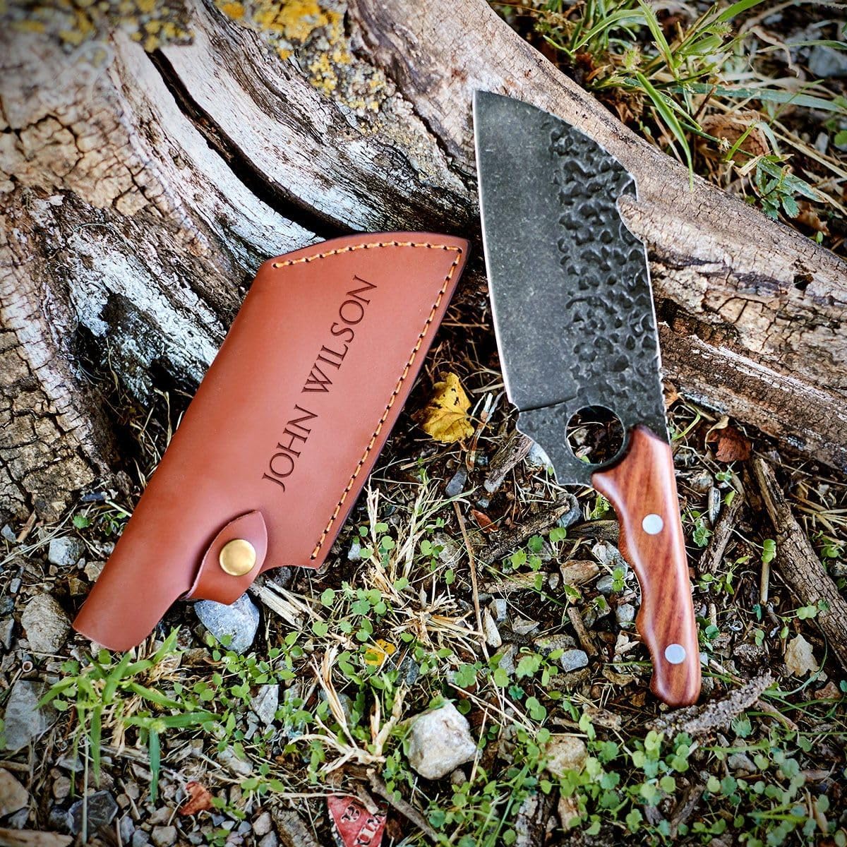 Personalized Meat Cleaver Knife, Set of 5 - Custom Groomsmen Ideas for BBQ Lovers, Grill Masters, or Home Chefs