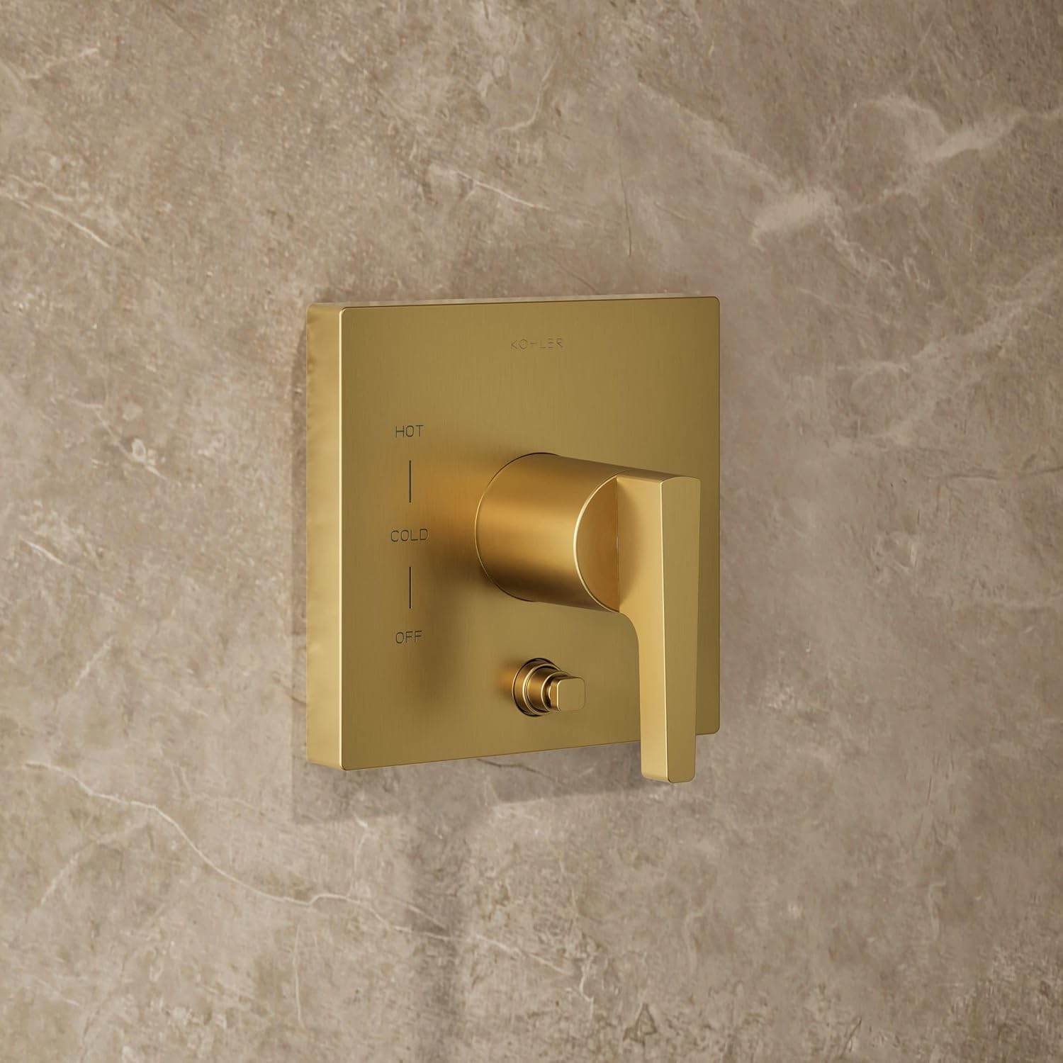 Kohler K-26273-Y-2MB Honesty Shower Kit with Showerhead, Handshower, and Trim, 2.5 gpm, Vibrant Brushed Moderne Brass