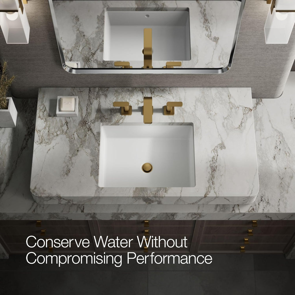 Kohler 23484-4-2MB Parallel® Widespread Bathroom Sink Faucet, 1.2 gpm, Vibrant Brushed Moderne Brass