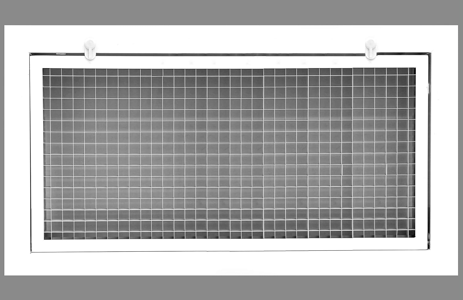 28' x 14' Cube Core Eggcrate Return Air Filter Grille for 1' Filter - Aluminum - White [Outer Dimensions: 30.5' x 16.5]