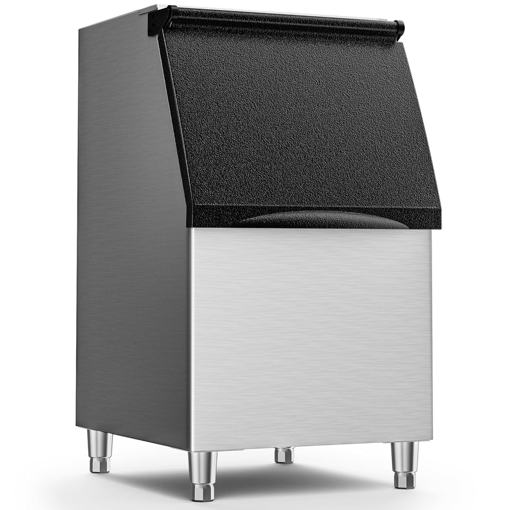 Coolski Commercial Ice Machine Storage Bin, 22 Inch Wide Ice Bin with 300 lb Capacity, Heavy-Duty Stainless Steel Ice Bucket with Adjustable Leveling Feet for Restaurants Bars Shops
