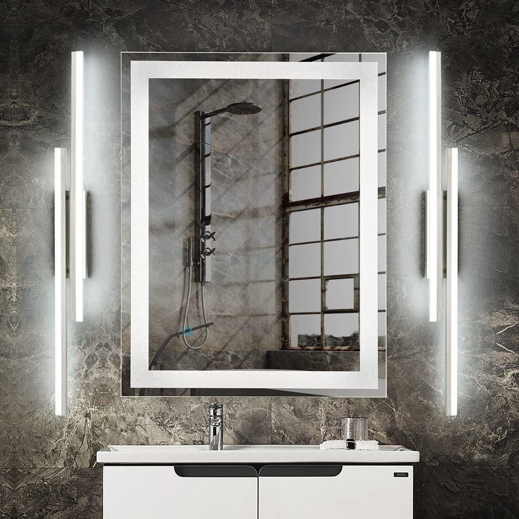 PRESDE 48 Inch LED Bathroom Vanity Light Bar, Brushed Nickel Bathroom Light Fixtures Modern Vanty Lighting Over Mirror 5CCT