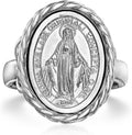 Ross-Simons Italian Sterling Silver Miraculous Medal Oval Ring