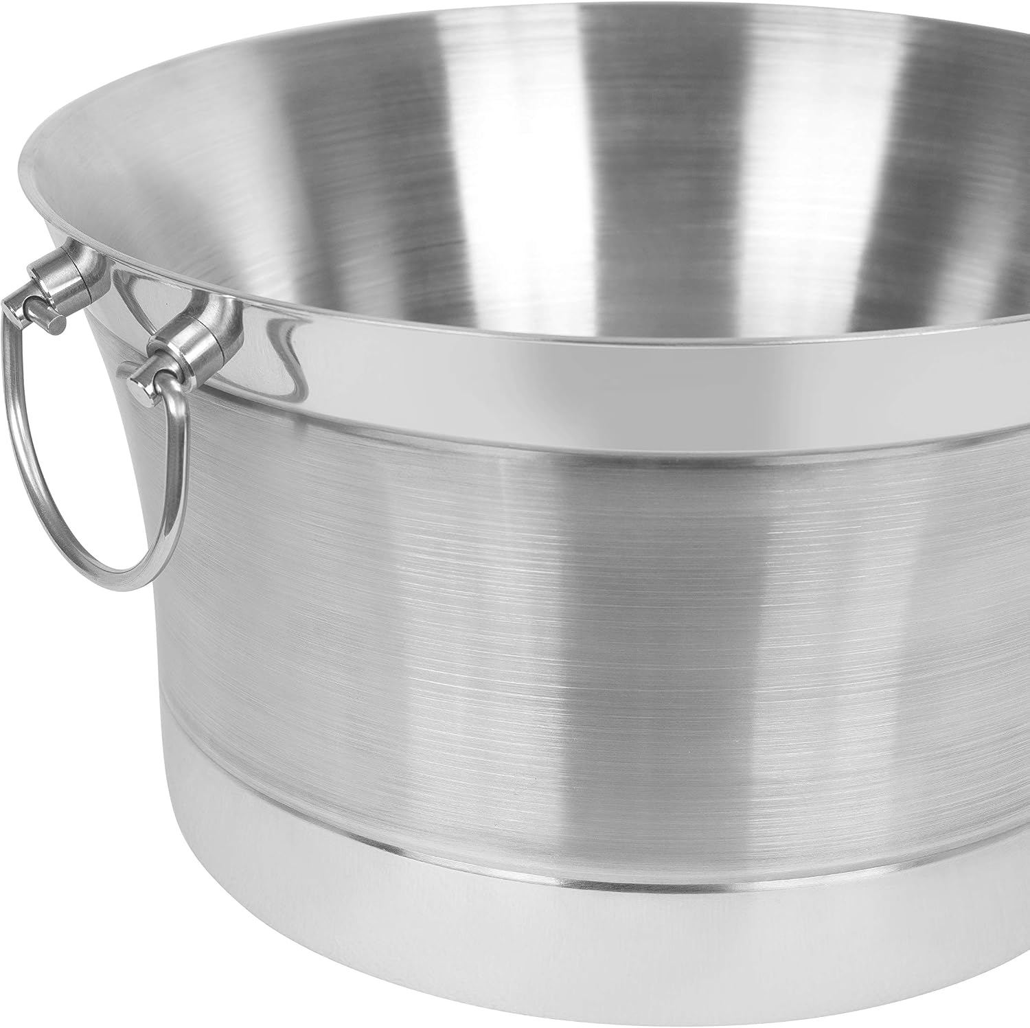 BirdRock Home Double Wall Round Beverage Tub | Stainless Steel | Small