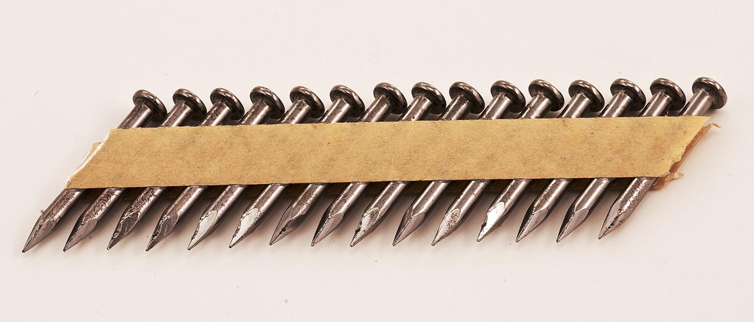 NailPro Type 316 SS 2-1/2' x .148' Collated Joist Hanger Nails - 34 Degree Paper Tape - 1,000 pcs