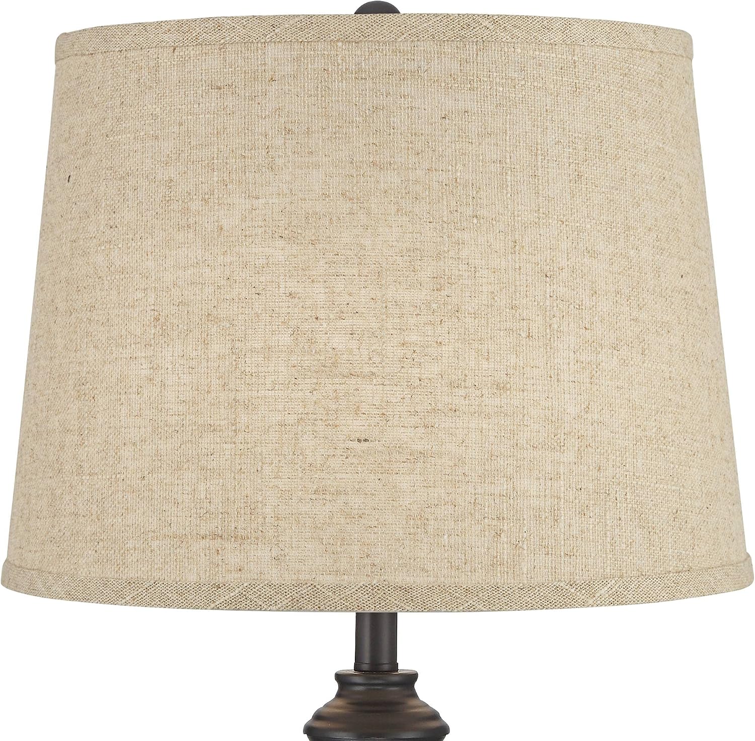 360 Lighting Lynn 26' Tall Skinny Buffet Modern Table Lamps Set of 2 Black Finish Metal Burlap Linen Shade Living Room Bedroom Bedside Nightstand House Office Home Reading Kitchen Entryway Console