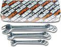 Beta 42INOX Metric 11-Piece Stainless Steel Combination Wrench Set 8-19mm | 12-Point Box End, 15° Offset | Corrosion-Resistant AISI 420 |Food Industry and Clean Room Safe