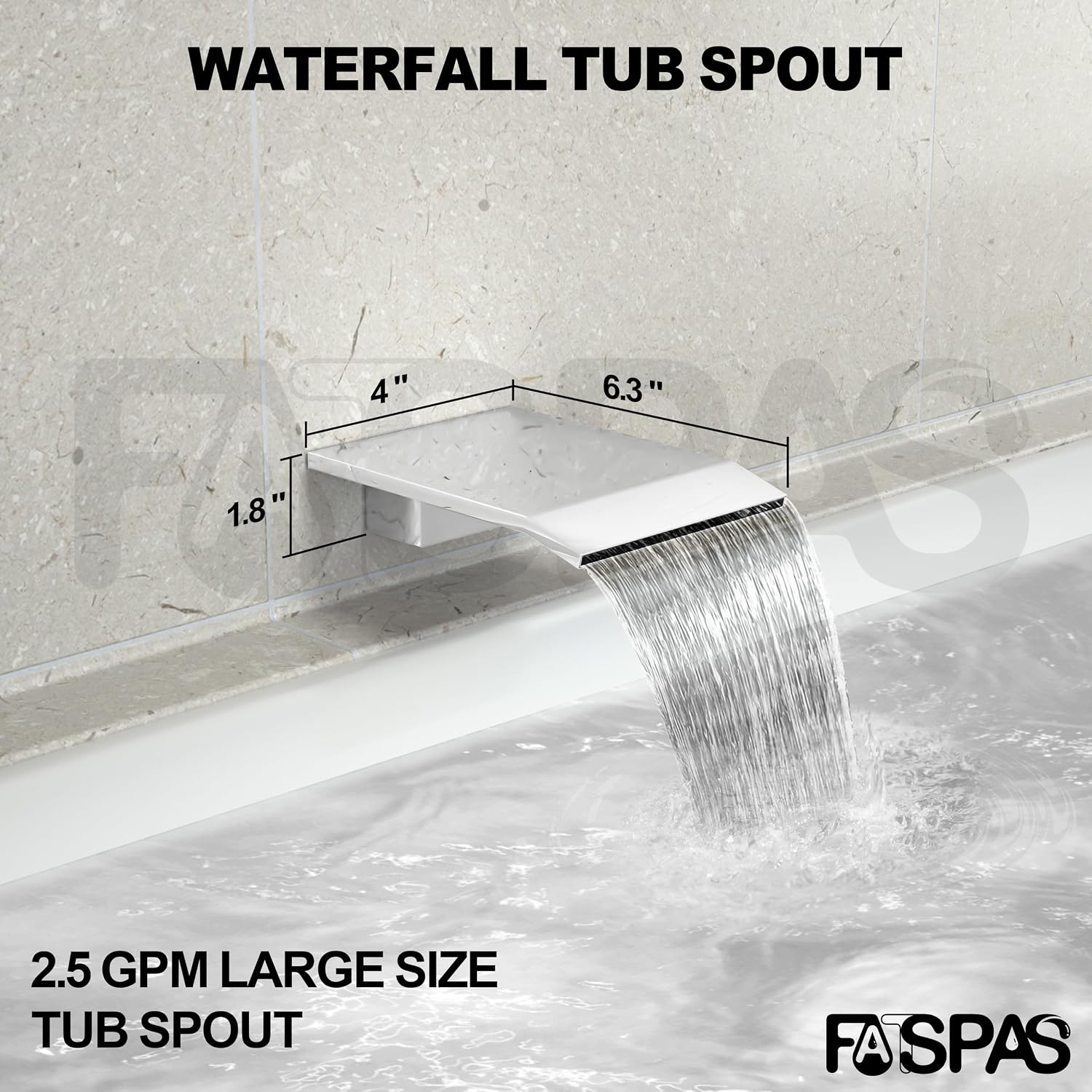 Polished Chrome Shower System with 12-Inch Rain Showerhead and Tub Spout | cUPC-certified pressure balance brass valve to prevent scalding, CEC-certified air injection technology for low pressure