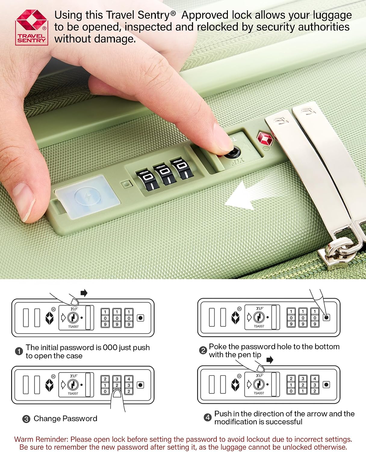 Hanke Large Expandable 28 Inch Luggage with Spinner Wheels Top Opening Travel Luggage Hard Shell Rolling Suitcases Lightweight Checked Luggage with Cup Holder(Bamboo Green)