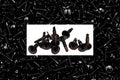 (3000) Black Zinc Phillips Mod Truss Head #8 x 3/4 Self-Drilling Lath Tek Screws