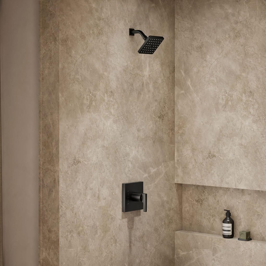 KOHLER TS99764-4-BL Honesty Rite-Temp shower trim with 2.5 gpm showerhead and lever handle, Matte Black