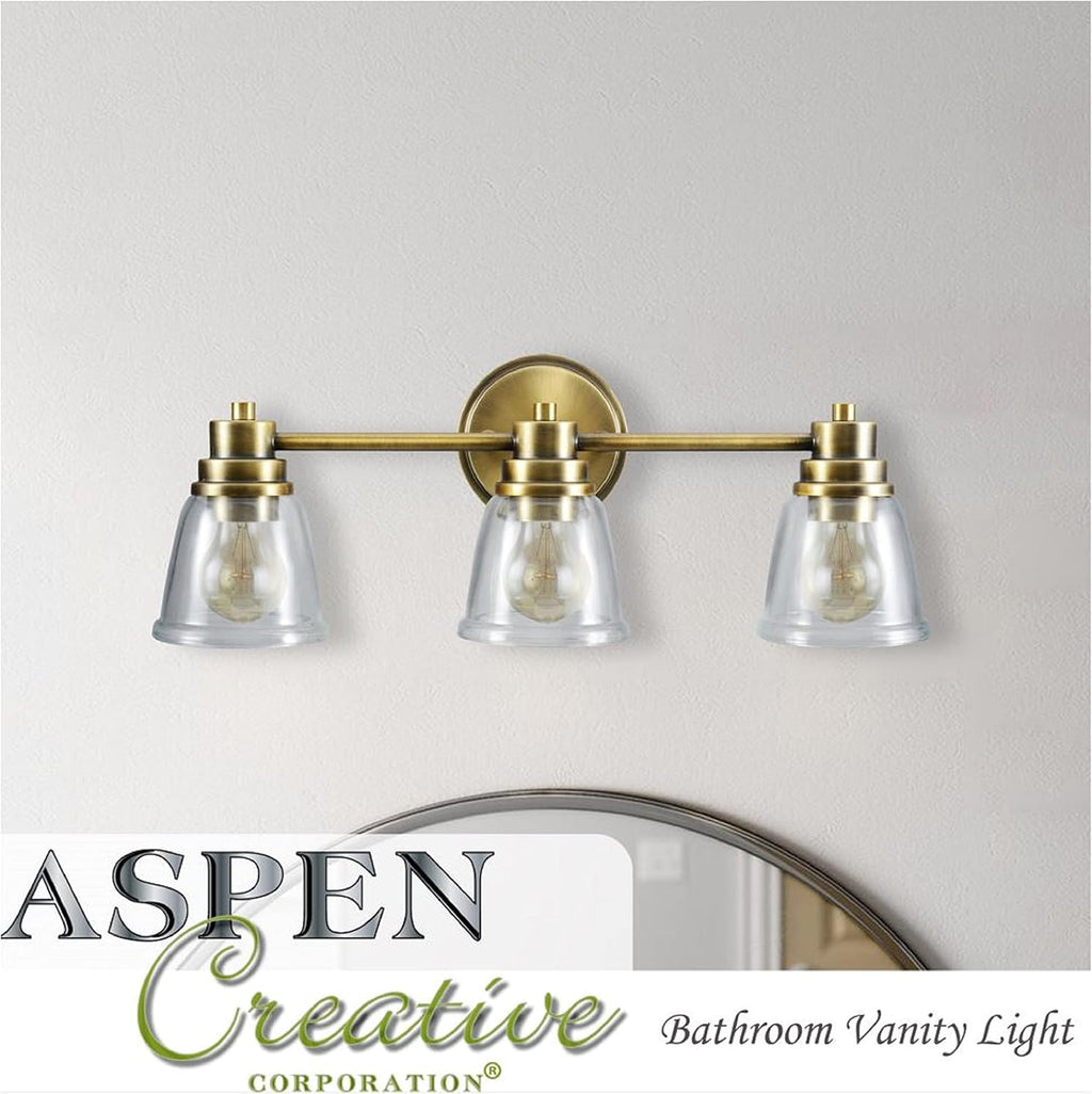 Aspen Creative Satin Nickel 62193-1, Four Metal Bathroom Vanity Wall Light Fixture, 4 3/4' Wide, Transitional Design Faux Alabaster Glass Shade