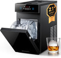 ecozy 2.1' Clear Ice Ball Maker Countertop with CrystalFlux Technology, Minimal Footprint Sphere Ice Maker with 8H Timer, 1 pc in 30 Mins, 48 pcs/Day, Self-Cleaning for Home Bar Whiskey & Bourbon