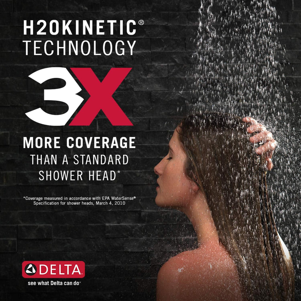 DELTA Ashlyn 17 Series Dual-Function Shower Trim Kit with 2-Spray Touch-Clean In2ition 2-in-1 Hand Held Shower Head with Hose, Chrome T17264-I (Valve Included)