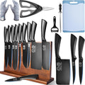 XYJ Professional Knife Sets for Master Chefs,Meat Cleaver Butcher for Camping,Chef Knife Set with Magnetic Knife Block,Stainless Steel Kitchen Knives Tools Kit