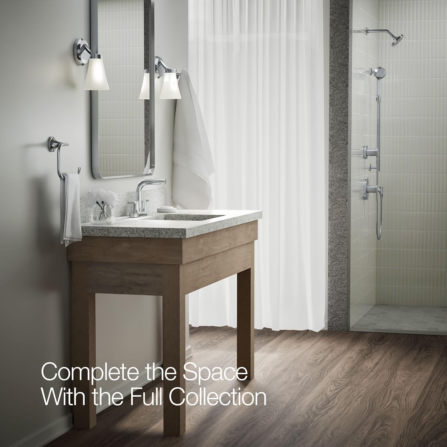 KOHLER K-33591-4-CP Elate® Centerset Bathroom Sink Faucet, Bathroom Faucets, 1.2 GPM, Polished Chrome