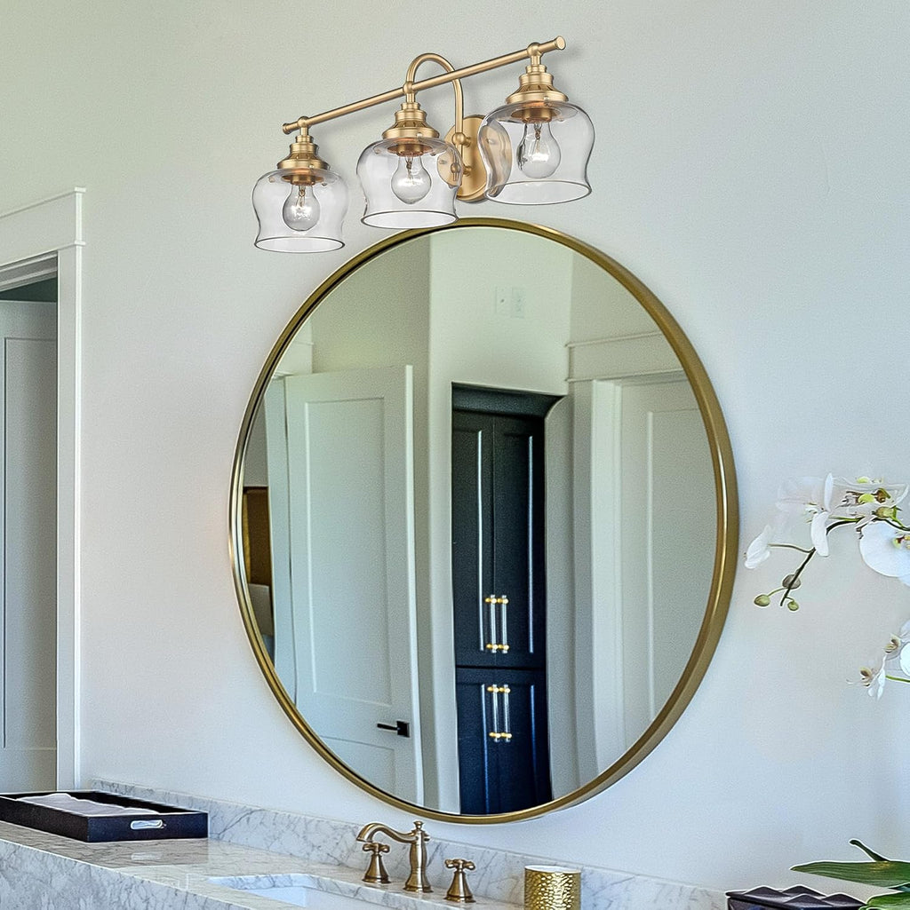 Golden Lighting Daphne 3-Light Brushed Champagne Bronze Bath Vanity 3610-BA3 BCB-CLR