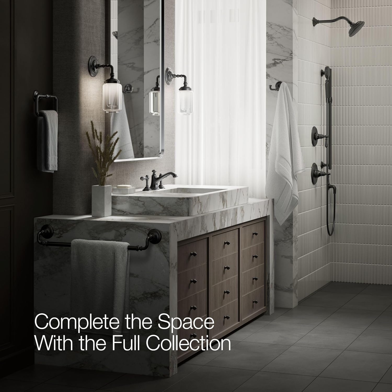 Kohler 72759-BL Artifacts® with Bell Design Bathroom Sink Faucet spout with Bell Design, 1.2 gpm, Matte Black