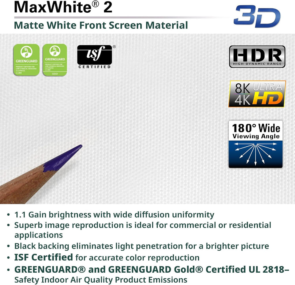 Elite Screens Manual Series, 100-INCH with 24' DROP, Pull Down Retractable Projector Screen, Movie Game Cinema, M100XWH-E24