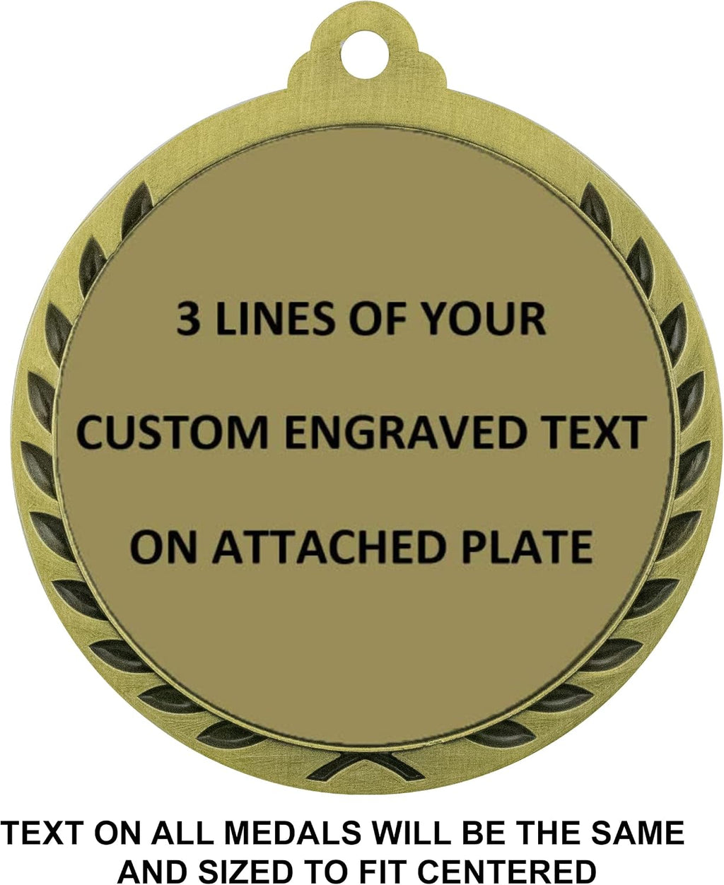 Express Medals Personalized Track Gold Medal with Red White & Blue Neck Ribbon Award Trophy WAM9
