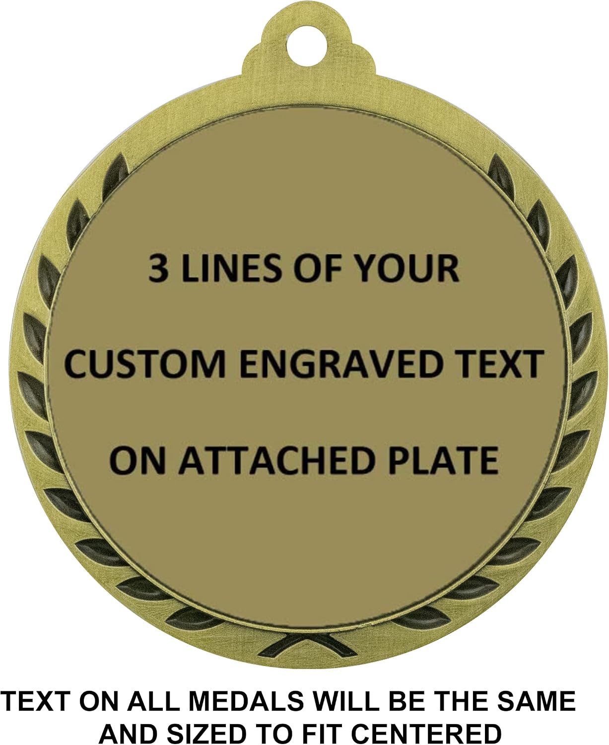 Express Medals Personalized Track Gold Medal with Red White & Blue Neck Ribbon Award Trophy WAM9