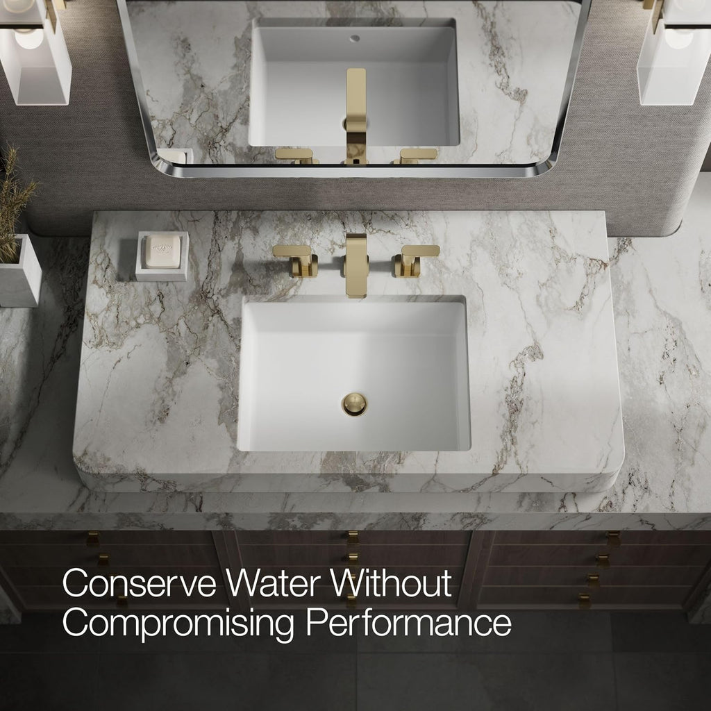 Kohler 23484-4-AF Parallel® Widespread Bathroom Sink Faucet, 1.2 gpm, Vibrant French Gold