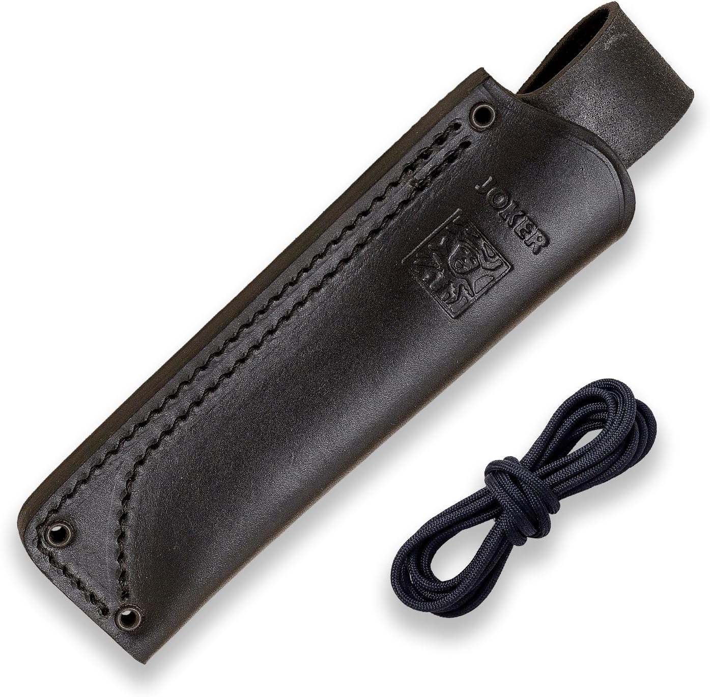 Joker OSO TS1 Fixed Blade Knife 4.33' Böhler N695 Steel, 4.53' Green Micarta Handle, Leather Sheath & Firestarter, Bushcraft & Survival Knife Made in Spain