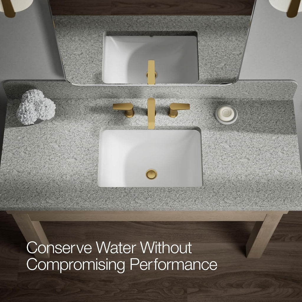 Kohler K-37893-4-2MB Hint® Widespread Bathroom Sink Faucet, Bathroom Faucets, 1.2 GPM, Vibrant Brushed Moderne Brass