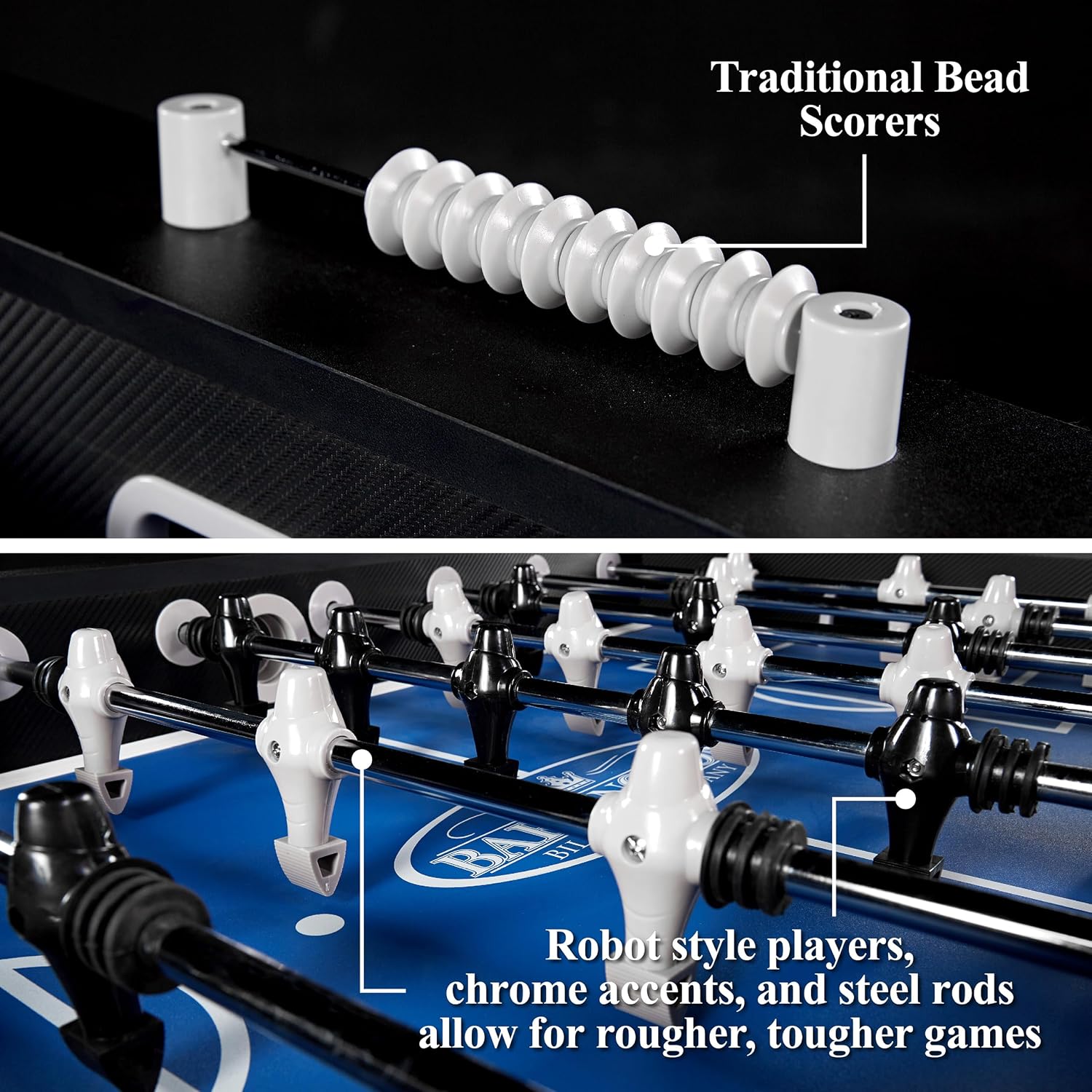 Barrington Foosball Multiple Styles Soccer Foosball Tables, Durable & Stylish Designs with Tabletop Sports Soccer Balls, Perfect for Family Game Rooms