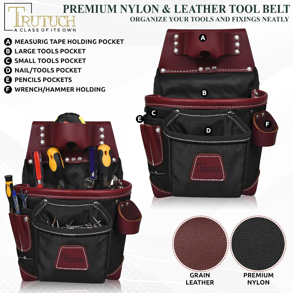 Nylon and Leather Tool Belt | Framing Tool Bags | Leather Tool Belts | Nylon Tool Pouch | Carpenter Tool Belt | Construction | Framers | Electrician