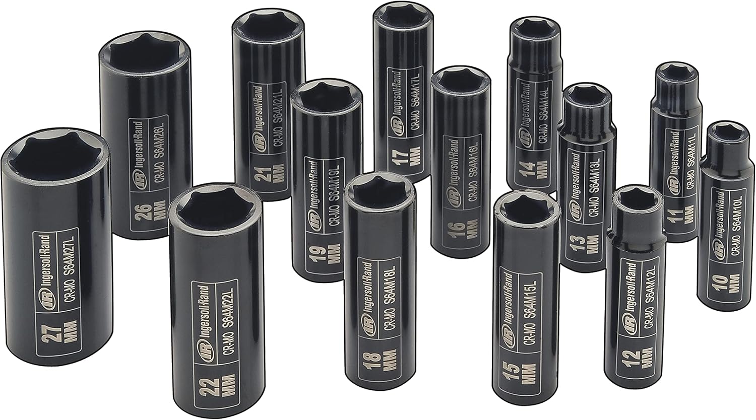 Ingersoll Rand SK4M7UN 1/2' Drive Metric Universal Impact Socket Set (7 Piece)