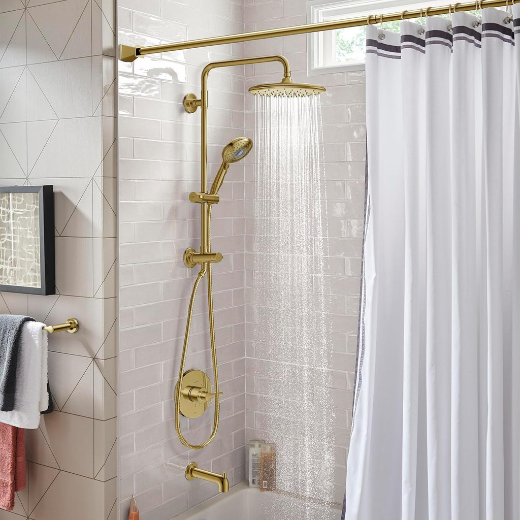 American Standard 102907GN00 Spectra Versa 24-Inch 4-Function Retrofit Shower System with Rain Shower Head with Handheld Sprayer, 1.8 GPM, Brushed Cool Sunrise