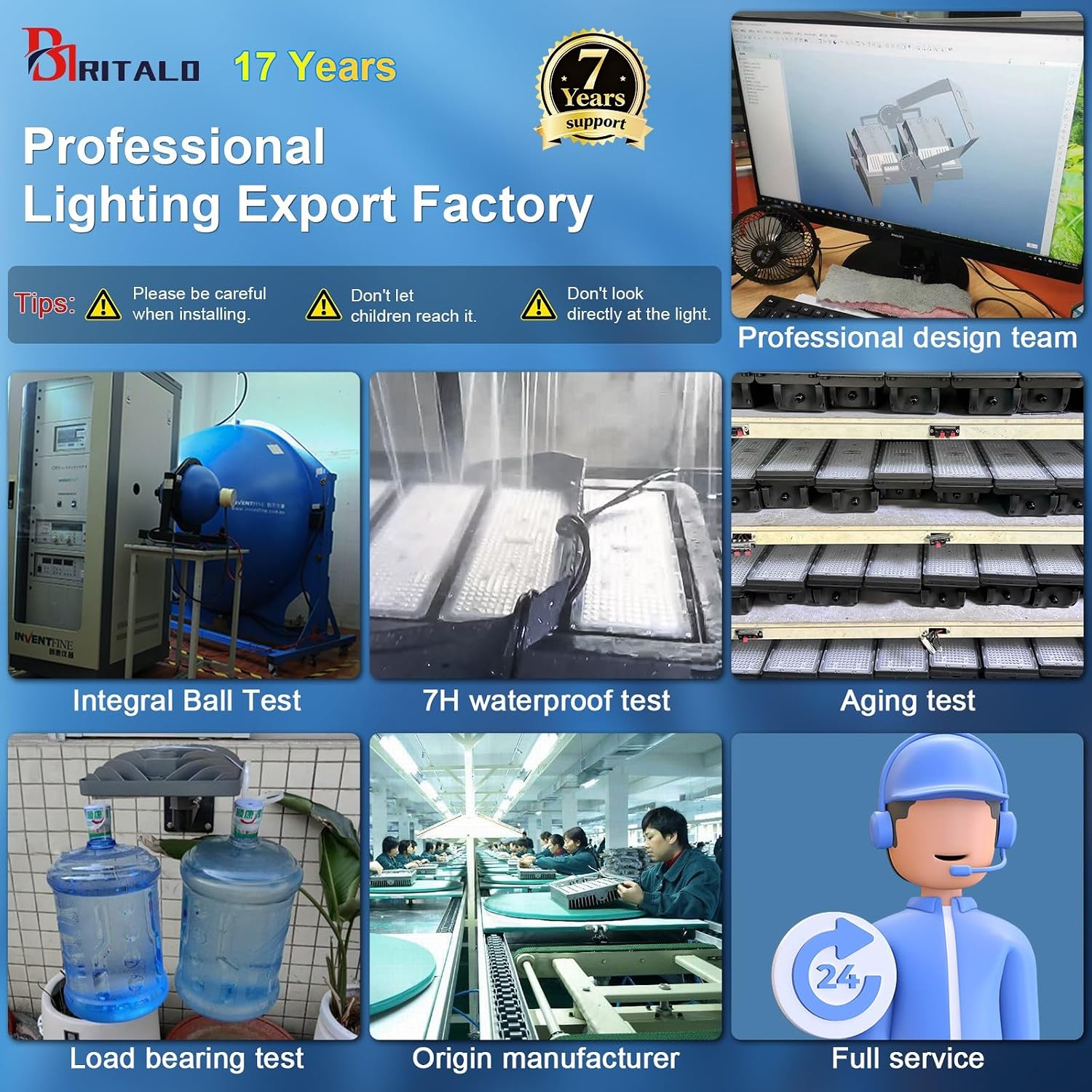 75000LM Dimmable Led Stadium Flood Light 3000W Equivalent Super Bright 0-500w Led Arena Lights 100-277v 5000k Yoke Mount Ip66 Waterproof Outdoor Wall Light Commercial for,Yard,Barn,Court