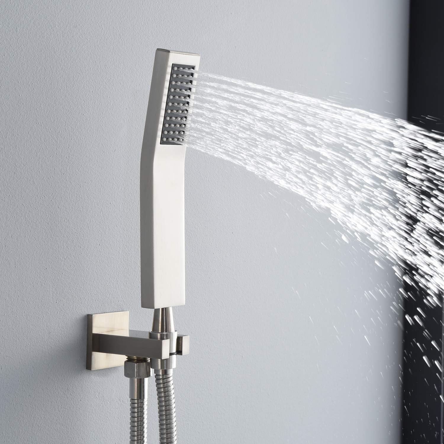 SUMERAIN Brushed Nickel Pressure Balanced Shower System with Waterfall Tub Spout, Tub Shower Faucet
