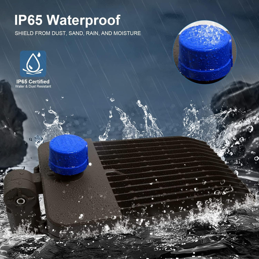 300W LED Parking Lot Light Outdoor 45000LM Bright Dusk to Dawn FloodLights for Street 5500K 100-277V Commercial Security IP65 Waterproof Exterior Lighting Yard Driveway Garage Park 3 Pack