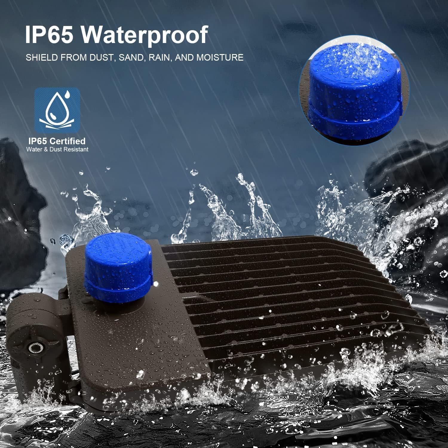 300W LED Parking Lot Light Outdoor 45000LM Bright Dusk to Dawn FloodLights for Street 5500K 100-277V Commercial Security IP65 Waterproof Exterior Lighting Yard Driveway Garage Park 3 Pack