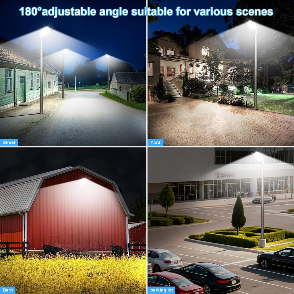 240W Parking Lot Light 36000LM 5000K Dusk to Dawn Pole Mount 3Pack | IP65 Watreproof, 180° Adjustable Bracket 100-277V Commercial LED Shoebox Light for Warehouse, Barn, Driveway
