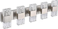 MELUCEE 30.3 in LED Bathroom Lighting Fixtures Dimmable 40W LED Vanity Light Brushed Nickel Modern Bathroom Light Bar Crystal Wall Sconce for Bath Restroom Powder Room, 3000K Warm Lighting