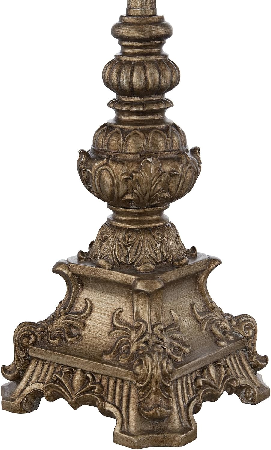 Regency Hill Juliette Traditional French Country Style Buffet Table Lamps 36.5' Tall Skinny Set of 2 Antique Gold Ornate Base White Fabric Bell Shade Decor for Living Room House Home Dining