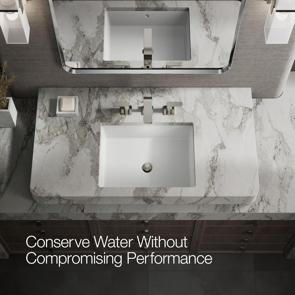 Kohler 23484-4-SN Parallel® Widespread Bathroom Sink Faucet, 1.2 gpm, Vibrant Polished Nickel