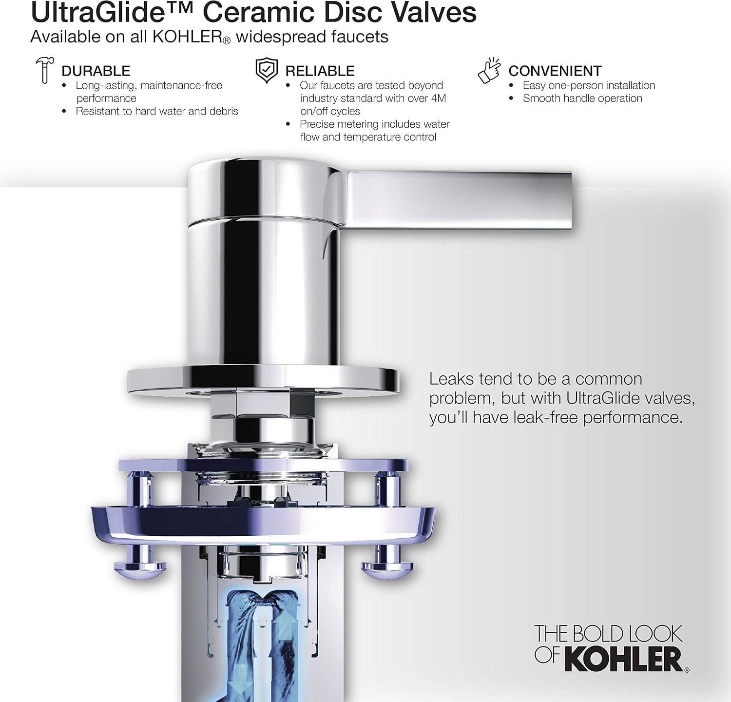 KOHLER 394-4-PB Devonshire Widespread Bathroom Faucet with Pop-Up Drain Assembly, 3-Hole 2-Handle Bathroom Sink Faucet, 1.2 gpm, Vibrant Polished Brass