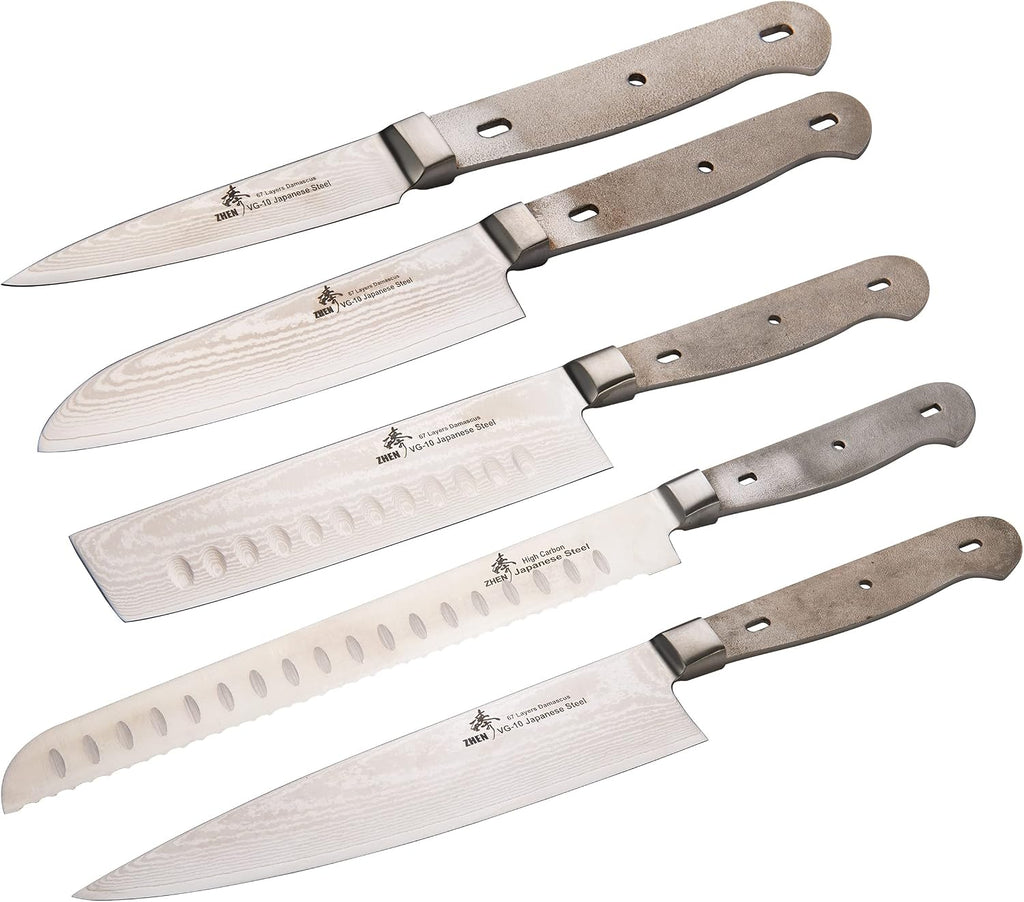 ZHEN Kitchen Knife Blank, 67-Layer Damascus, Set Of 5