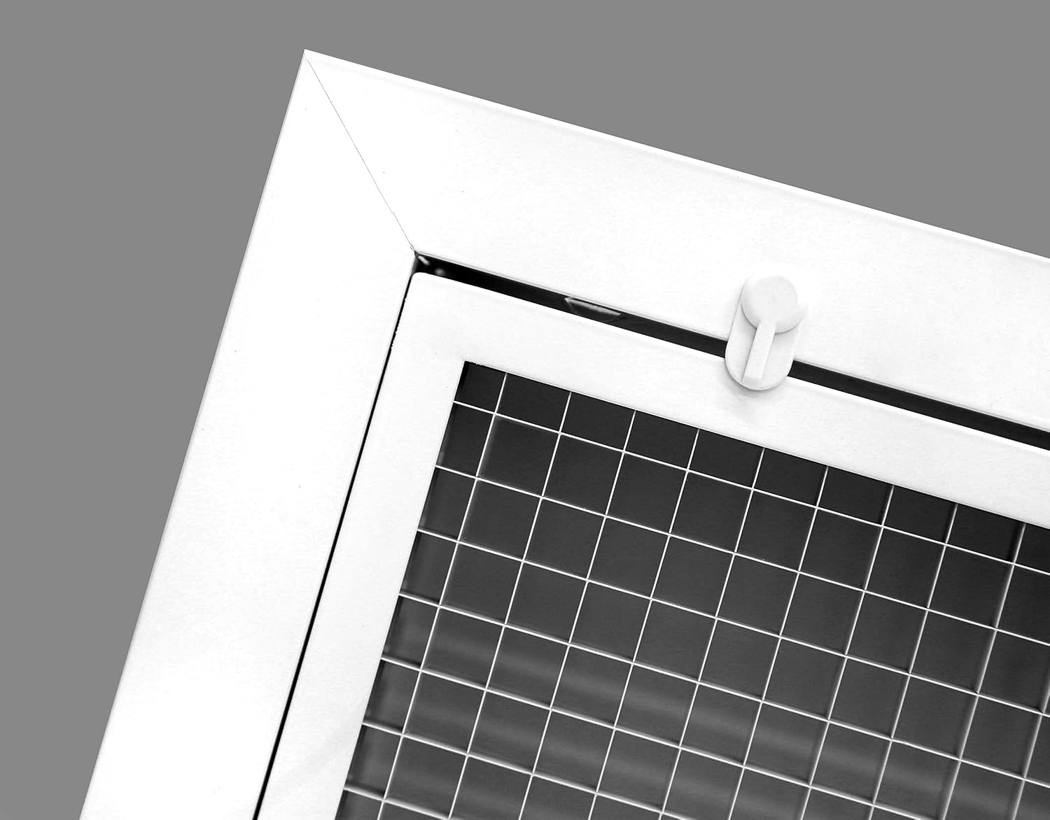28' x 14' Cube Core Eggcrate Return Air Filter Grille for 1' Filter - Aluminum - White [Outer Dimensions: 30.5' x 16.5]
