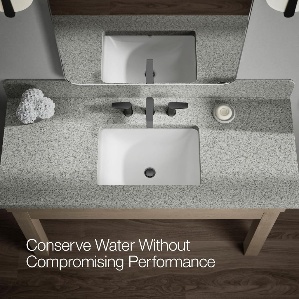 Kohler K-37893-4-BL Hint® Widespread Bathroom Sink Faucet, Bathroom Faucets, 1.2 GPM, Matte Black