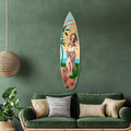 American Art Decor Aloha Hawaii Surfboard Plaque Wall Sign - 60'x15'