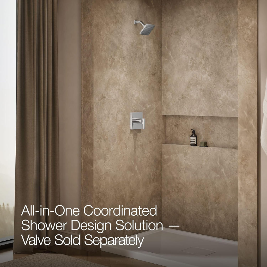 Kohler TS99764-4-CP Honesty Shower Trim-Lever Rite-Temp Valve Handle and 2.0 Gpm Showerhead, Polished Chrome