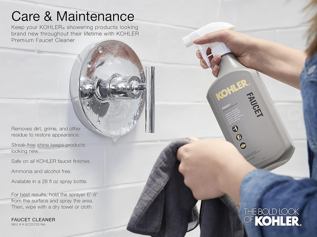 Kohler TS396-4-CP Devonshire(R) Rite-Temp(R) Shower Valve Trim with Lever Handle And 2.5 gpm Showerhead, Polished Chrome