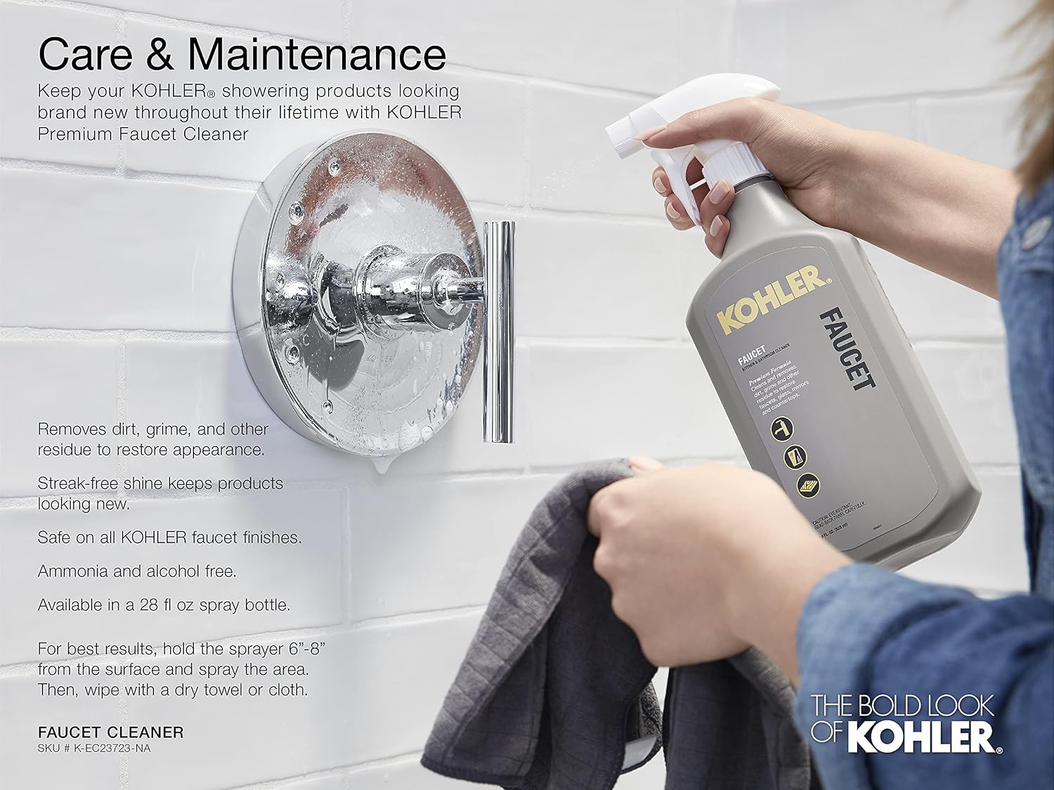 Kohler TS396-4-CP Devonshire(R) Rite-Temp(R) Shower Valve Trim with Lever Handle And 2.5 gpm Showerhead, Polished Chrome