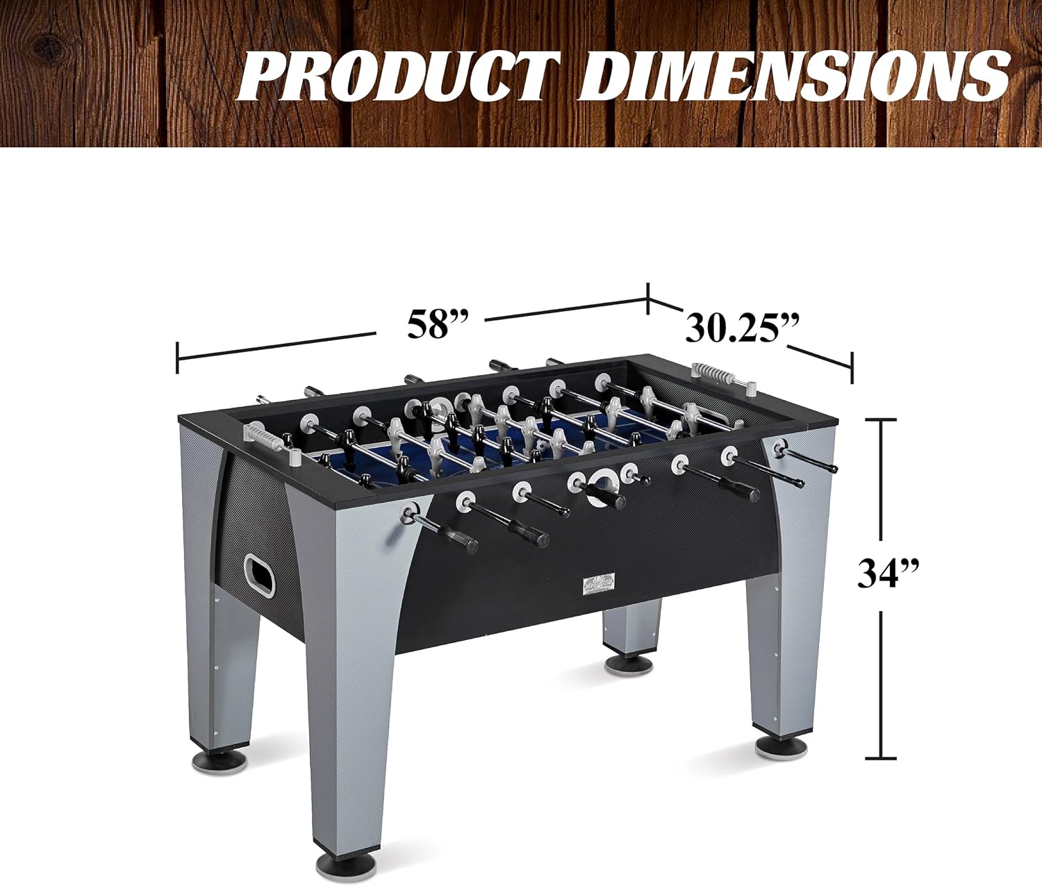 Barrington Foosball Multiple Styles Soccer Foosball Tables, Durable & Stylish Designs with Tabletop Sports Soccer Balls, Perfect for Family Game Rooms