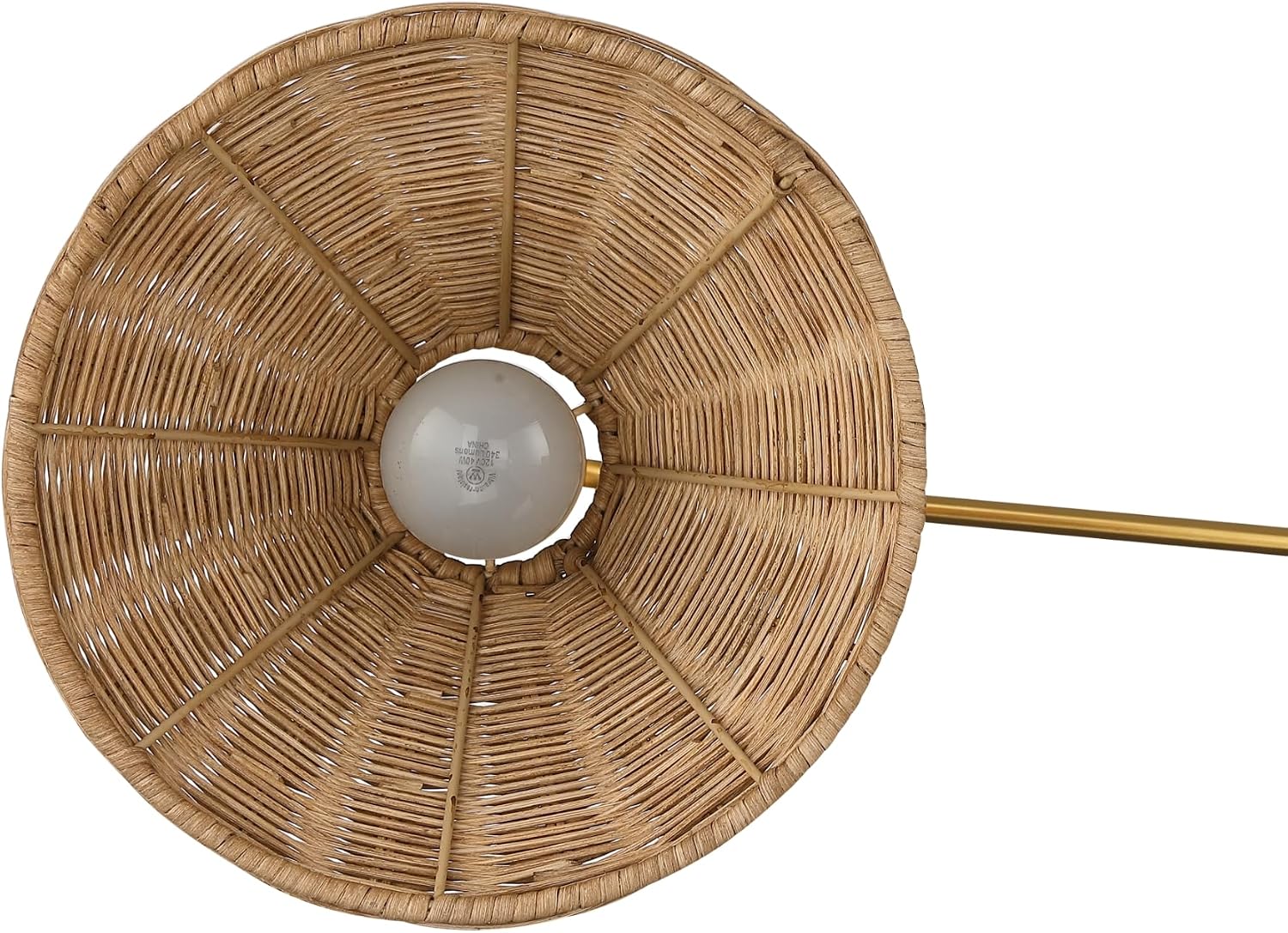 Nathan James Celeste Rattan Wall Light, Modern Farmhouse Wall Mounted Plug in Light, Wall Mount Reading Lamp for Bedside with Rattan Shade